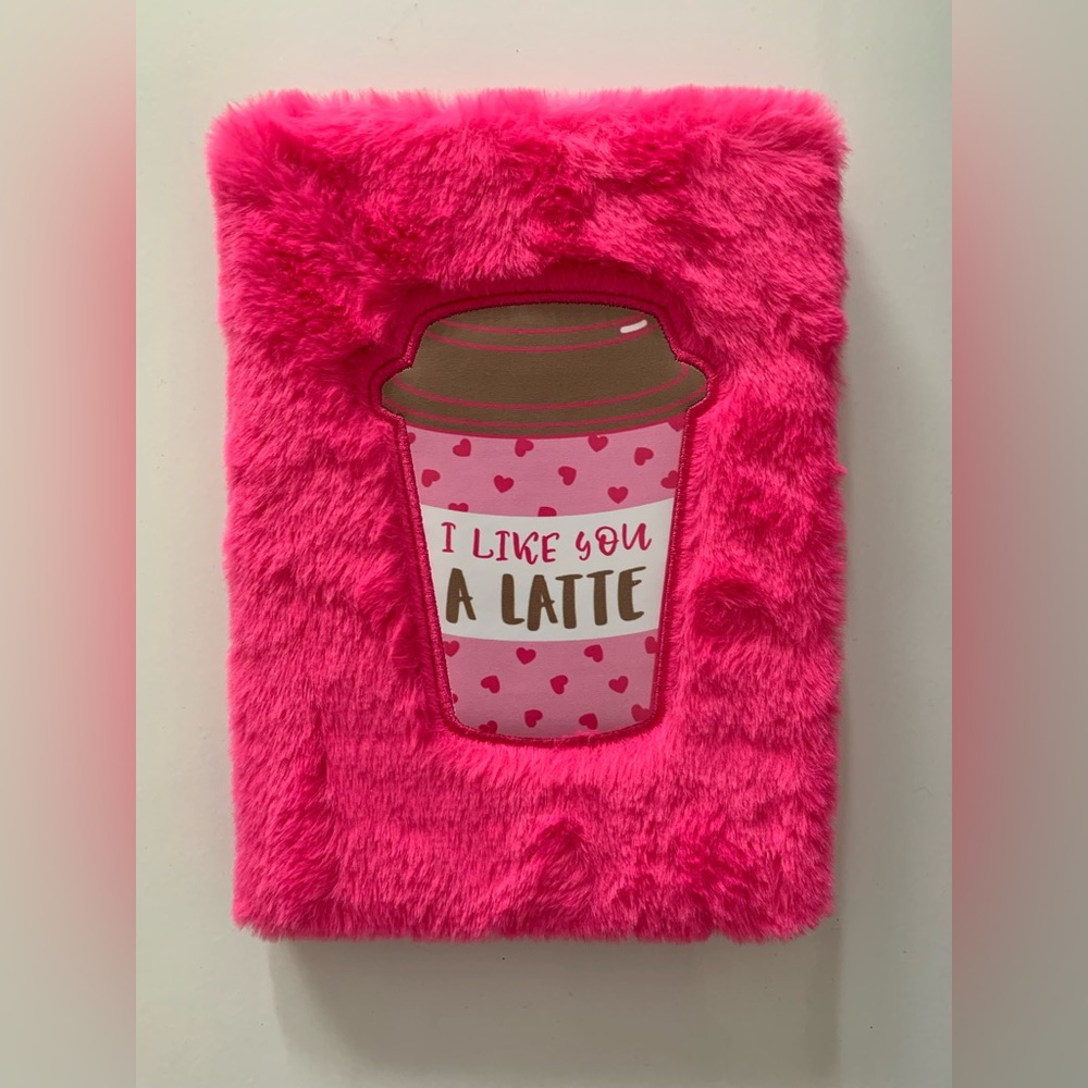 Fun Pink Furry Latte Notebook Journal/Brand New